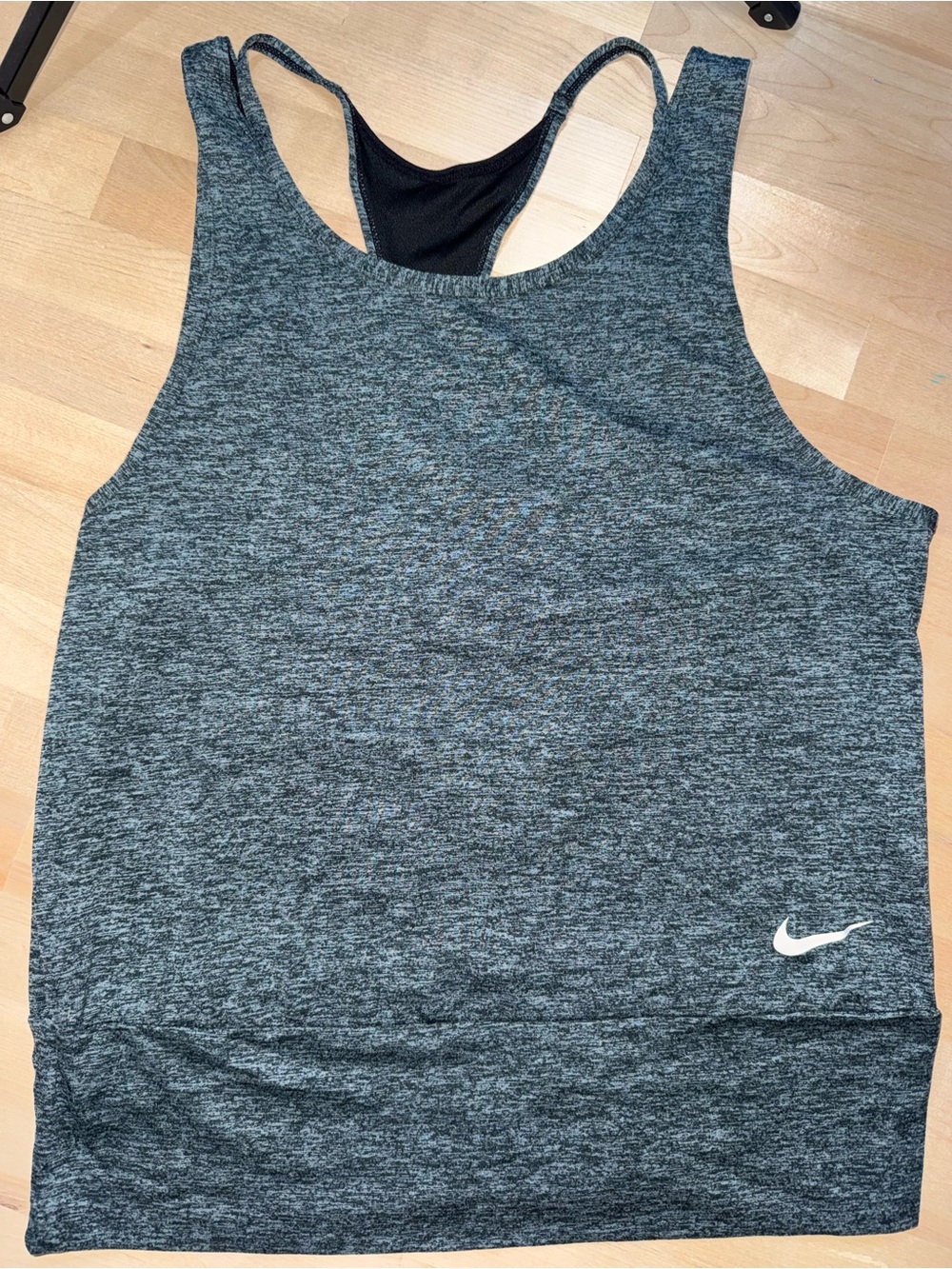 Nike Women's Heather Dark Gray Racerback Tank Top
